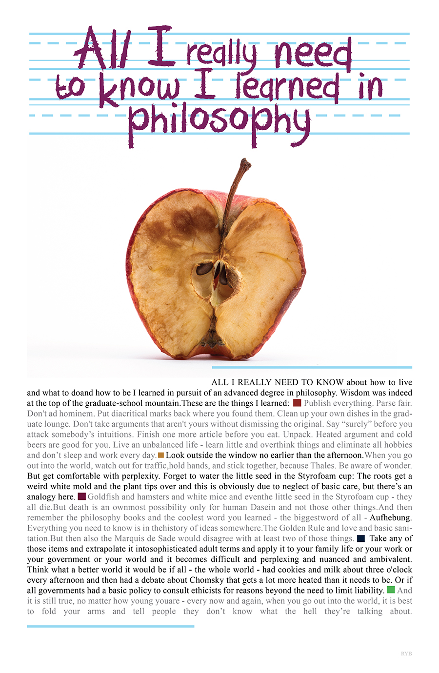 All I needed to Learn ..., The Argument from Design